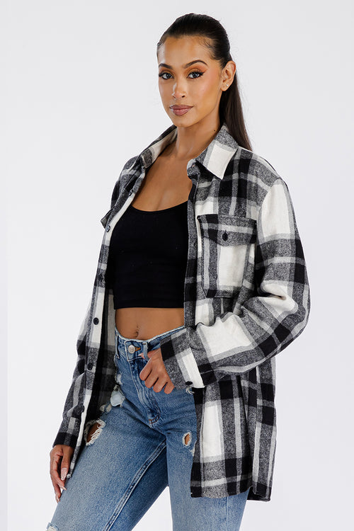 Boyfriend Oversized Soft Flannel Shacket - NovaSmartLinks