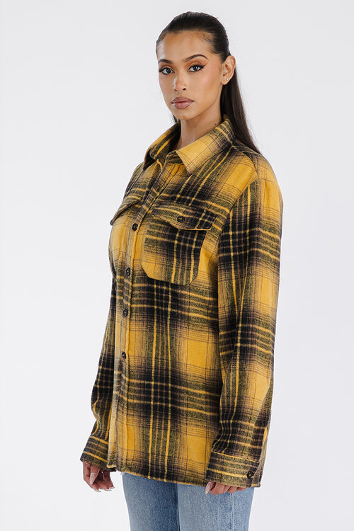 Boyfriend Oversized Soft Flannel Shacket - NovaSmartLinks
