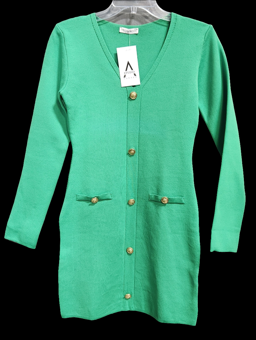 Fitted Button Down Short Dress - NovaSmartLinks