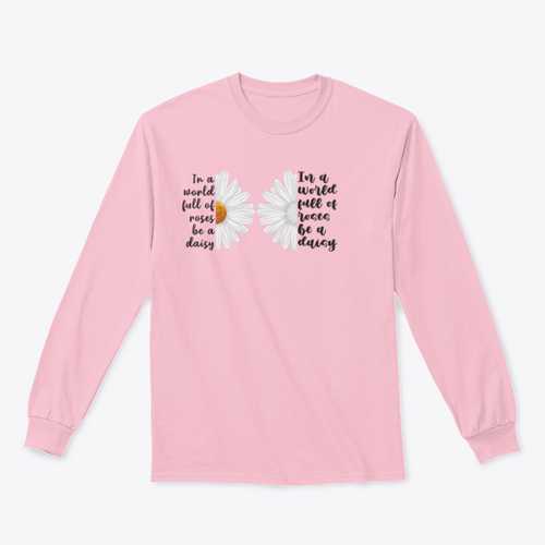 In A World Full Of Roses Be A Daisy Calligraphy With Artistic Flower - NovaSmartLinks