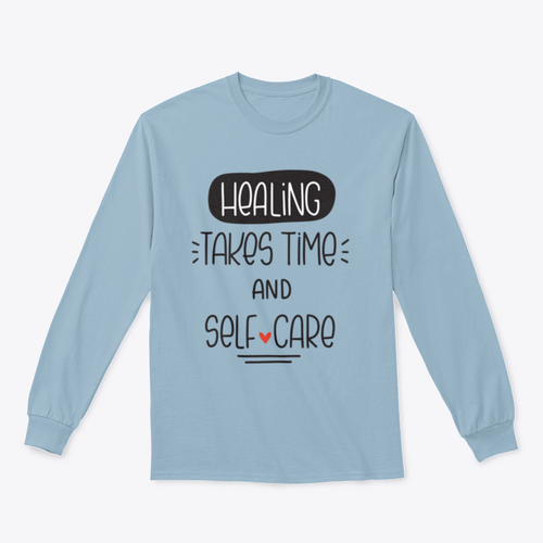 Healing Takes Time And Self-Care Quote Vector Design For Sweatshirt - NovaSmartLinks