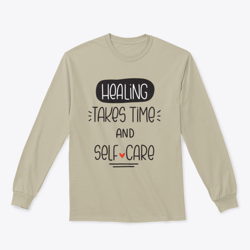 Healing Takes Time And Self-Care Quote Vector Design For Sweatshirt - NovaSmartLinks
