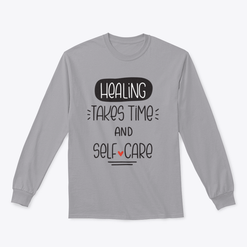 Healing Takes Time And Self-Care Quote Vector Design For Sweatshirt - NovaSmartLinks