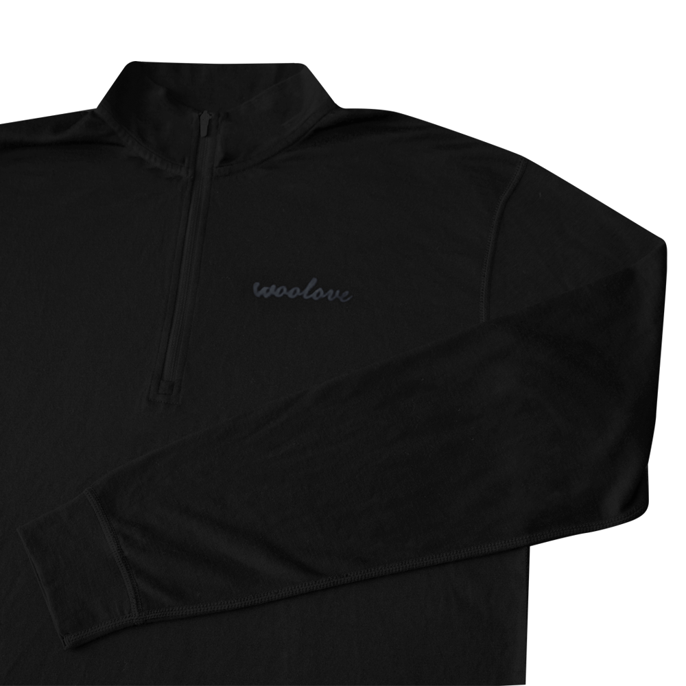 Men's 100% Merino Wool 1/4 Zip Baselayer Pullover 190 GSM - Midweight - NovaSmartLinks