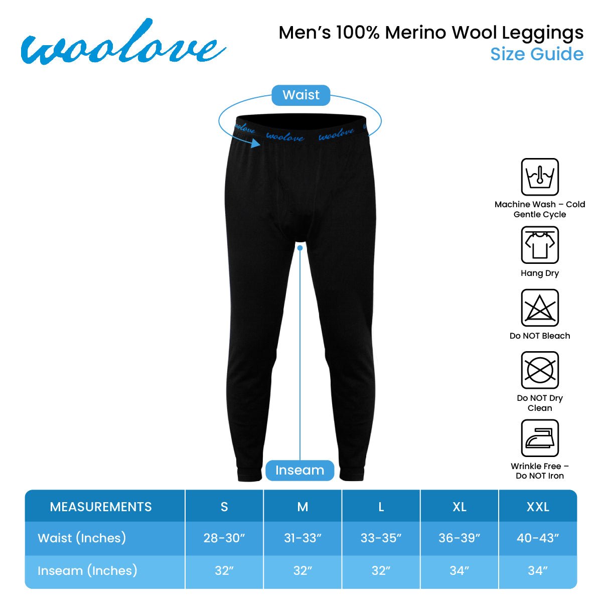 Men's 100% Merino Wool Long Underwear + Beanie - NovaSmartLinks