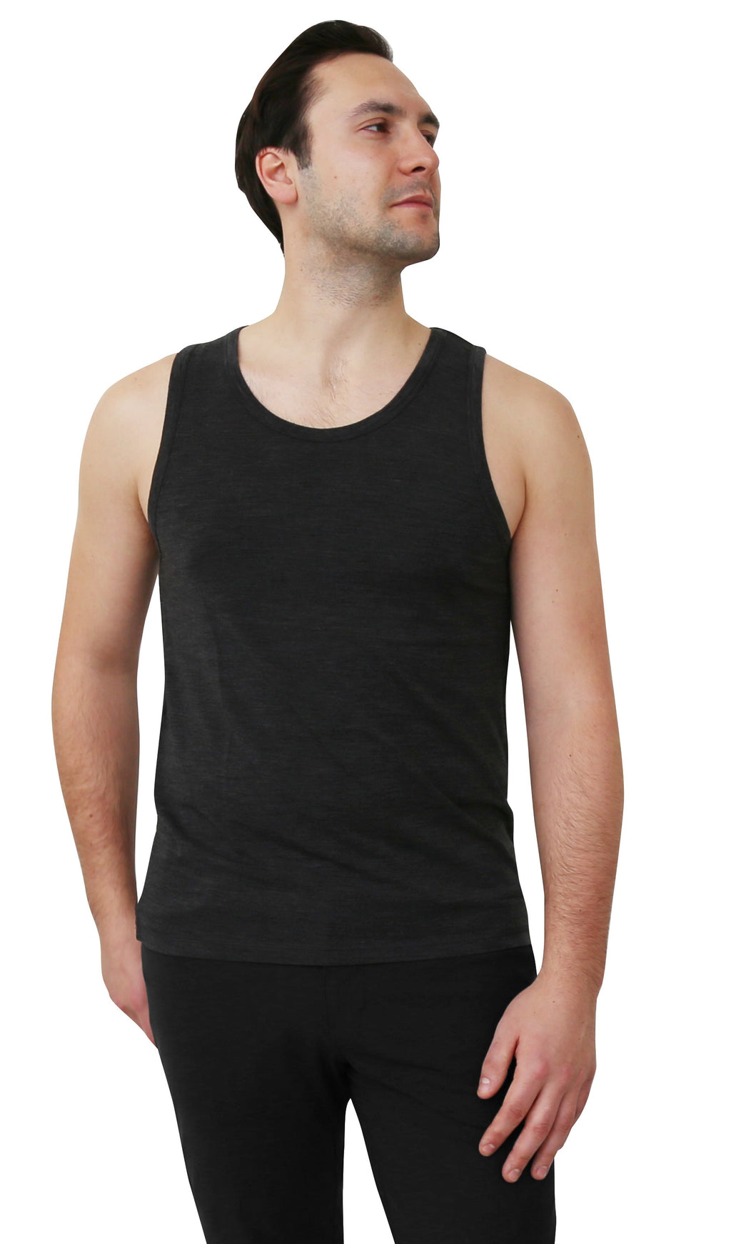 Men's Merino Wool Tank Top with Crew Neck - NovaSmartLinks