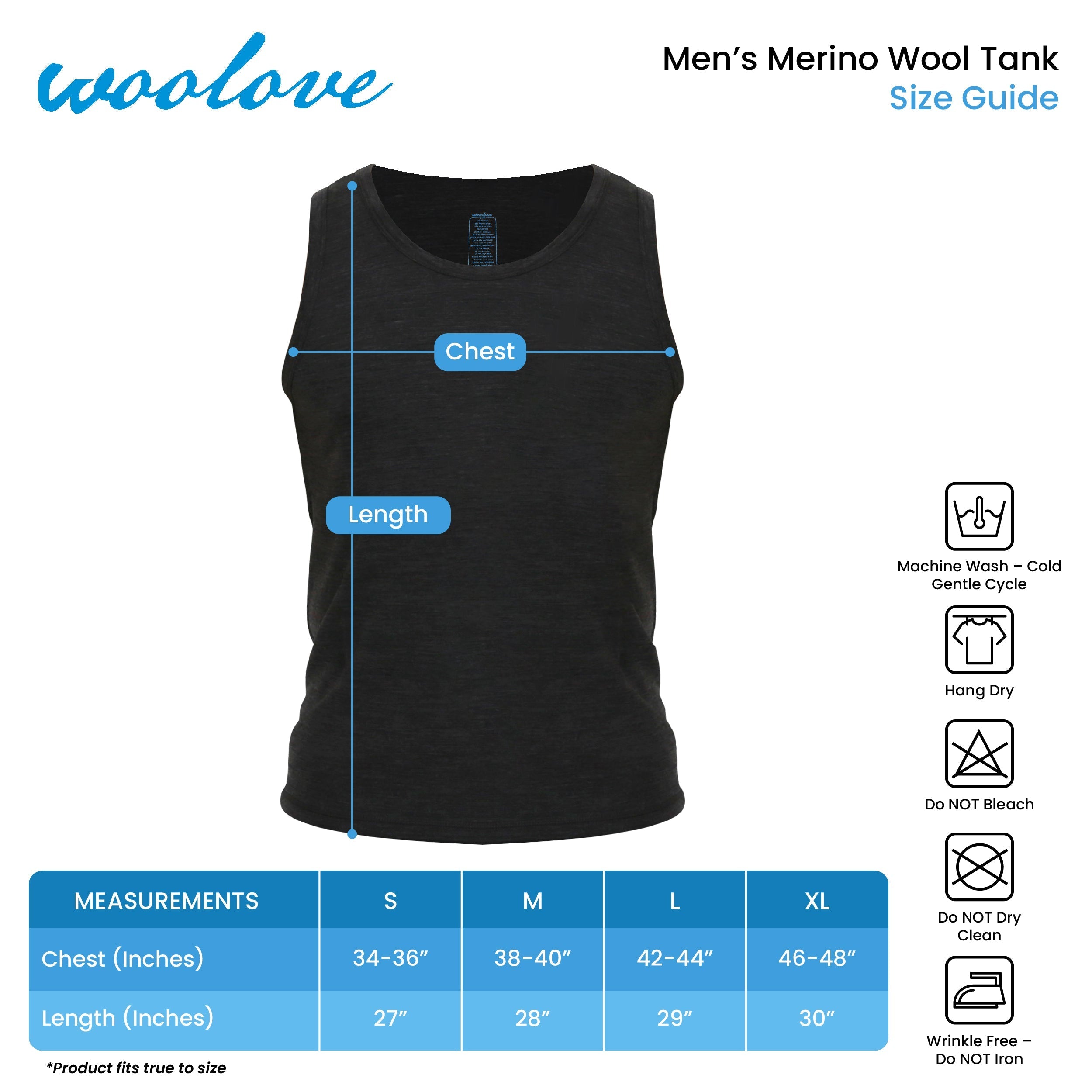 Men's Merino Wool Tank Top with Crew Neck - NovaSmartLinks
