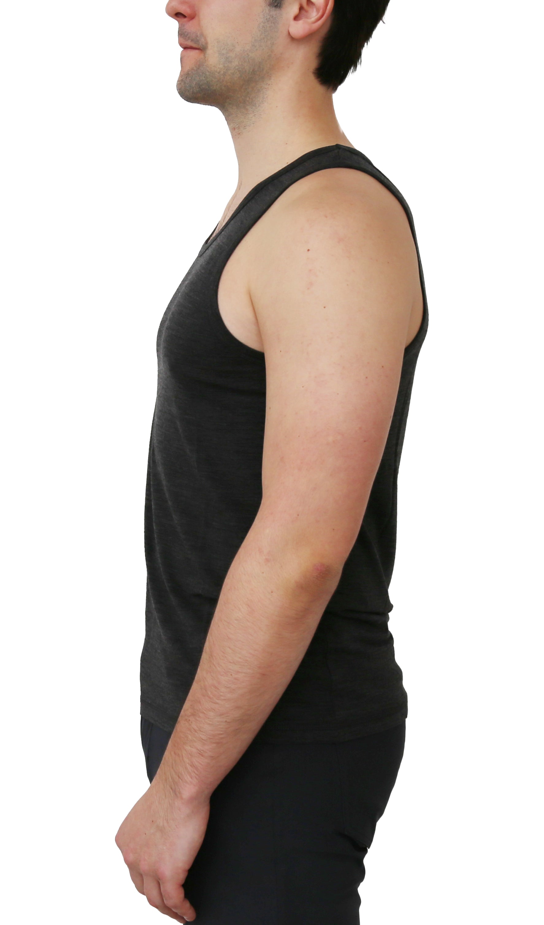 Men's Merino Wool Tank Top with Crew Neck - NovaSmartLinks