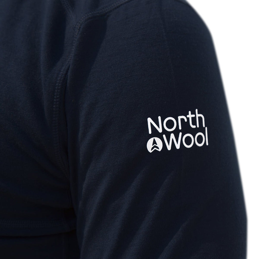NorthWool Men's Merino Wool 1/4 Zip Midlayer Hoodie with Pouch and Pocket 260 GSM - NovaSmartLinks