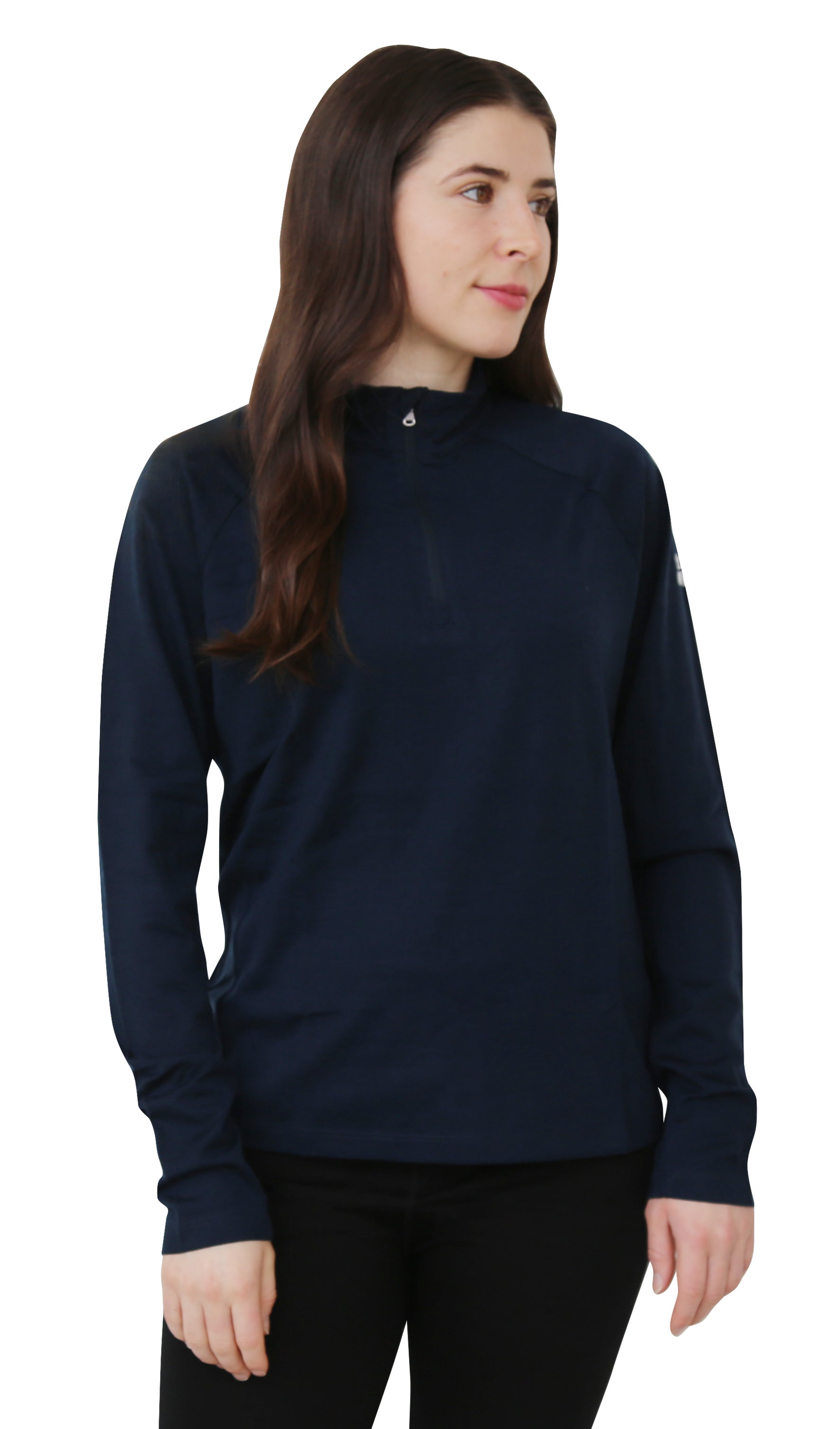 NorthWool Women's 100% Merino Wool 1/4 Zip Baselayer Pullover Sweater 260 GSM - NovaSmartLinks
