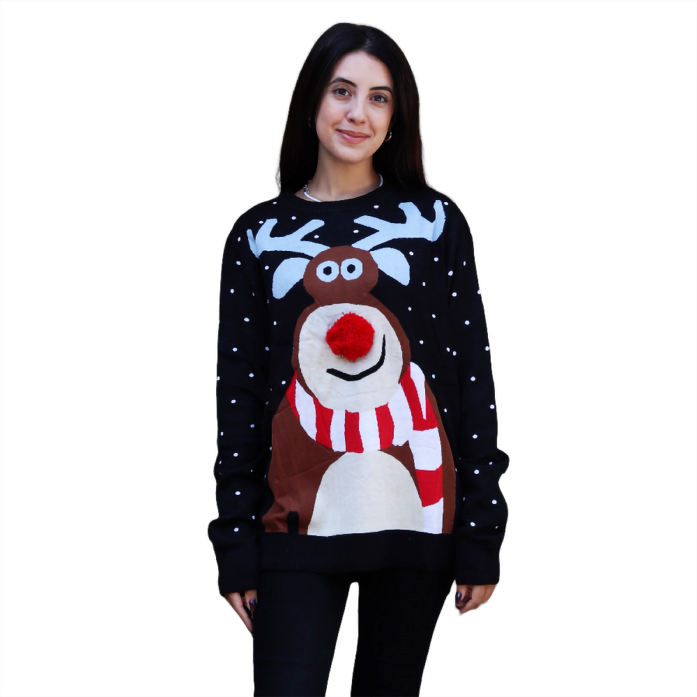 Nosy Reindeer Christmas Sweater - NovaSmartLinks