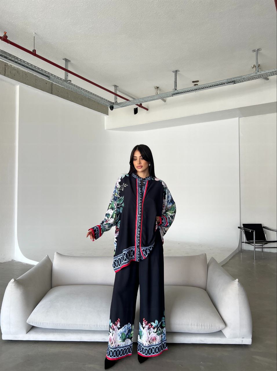 Printed Top with Wide Leg Pants - NovaSmartLinks