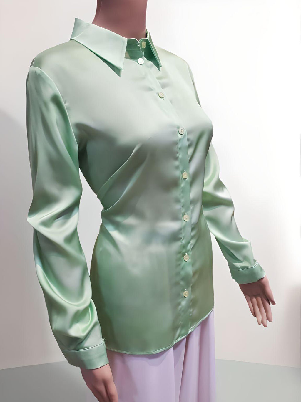 Satin Collared Shirt - NovaSmartLinks
