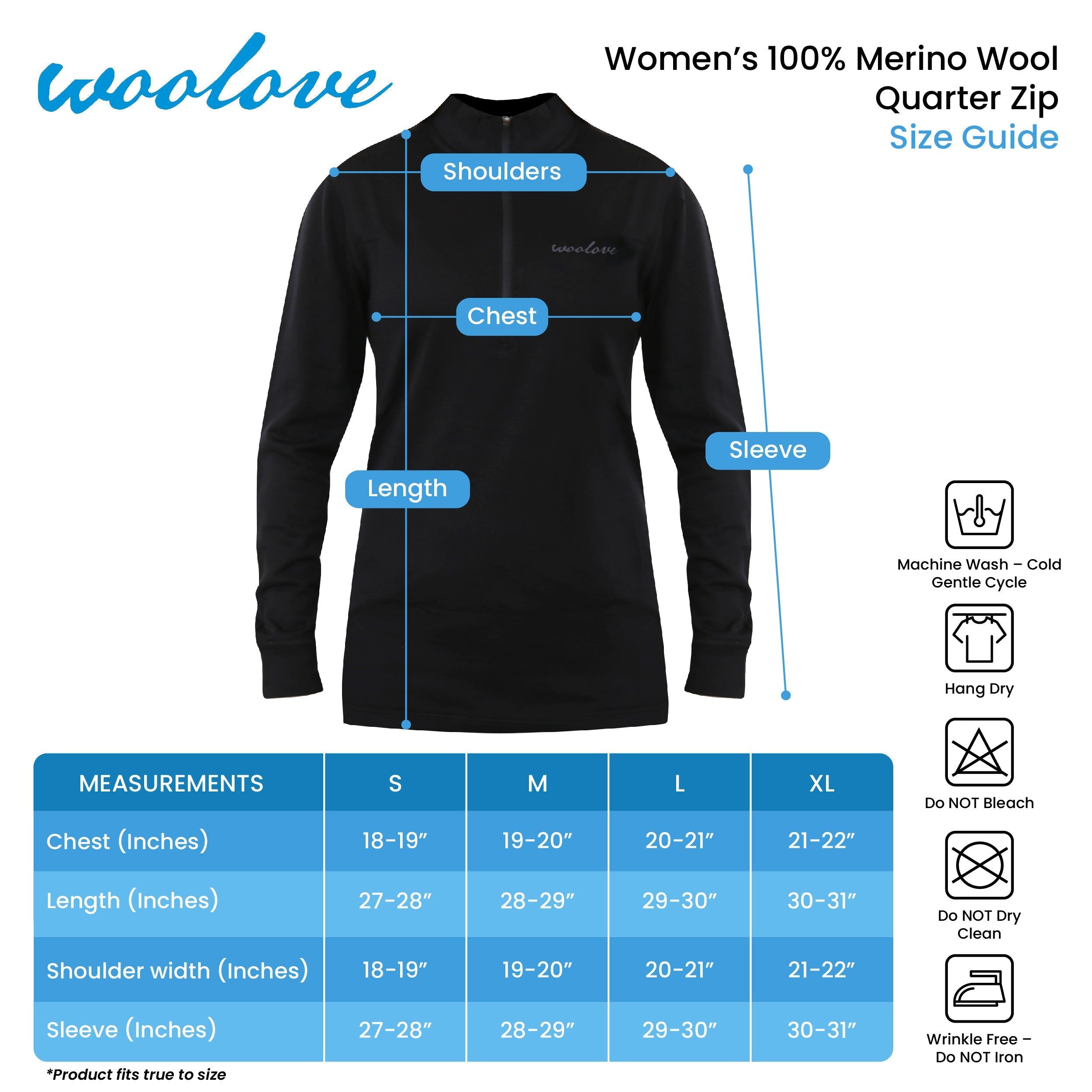 Women's 100% Merino Wool 1/4 Zip Pullover 190 GSM - NovaSmartLinks