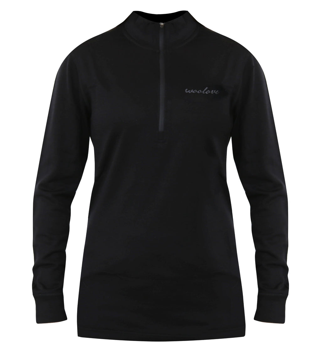 Women's 100% Merino Wool 1/4 Zip Pullover 190 GSM - NovaSmartLinks